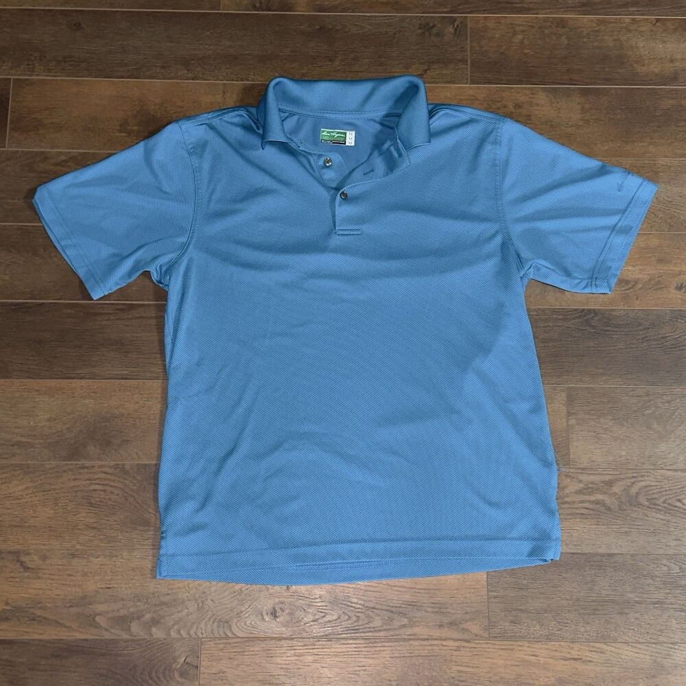 Ben Hogan Performance Golf Polo Shirt Mens Turquoise Pullover Athletic Medium